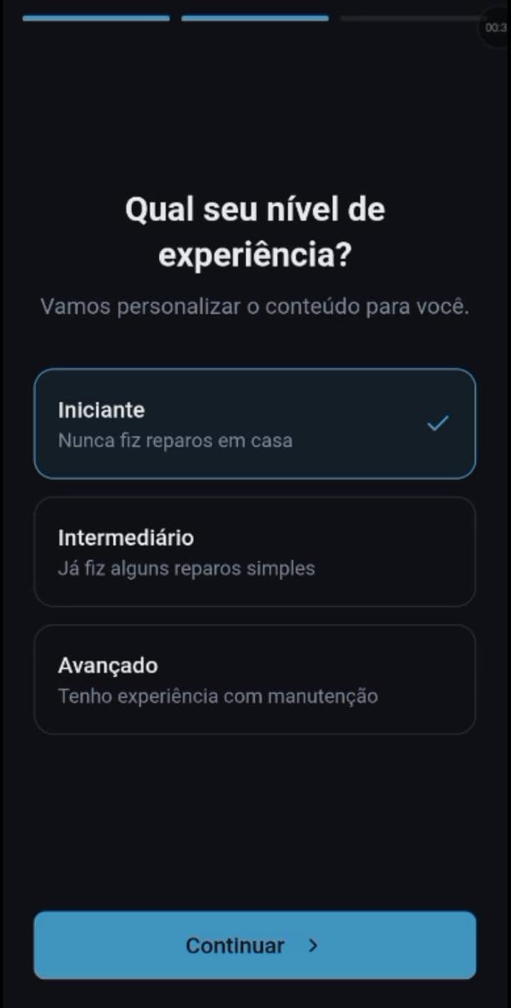 Nível de Experiência